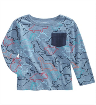 First Impressions Baby Boy's Dinosaur Print T-Shirt Blue Size 3-6MOS