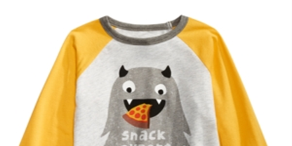 First Impressions Baby Boy's Colorblocked Raglan Snack Expert T-Shirt Gray Size 3-6MOS