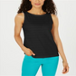 Charter Club Women's Textured Cotton Tank Top Black Size Petite L