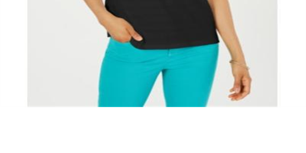 Charter Club Women's Textured Cotton Tank Top Black Size Petite L