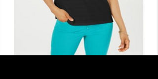 Charter Club Women's Textured Cotton Tank Top Black Size Petite L