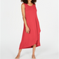 Alfani Women's Solid Tulip Hem Dress Red Size Petite Small
