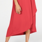 Alfani Women's Solid Tulip Hem Dress Red Size Petite Small