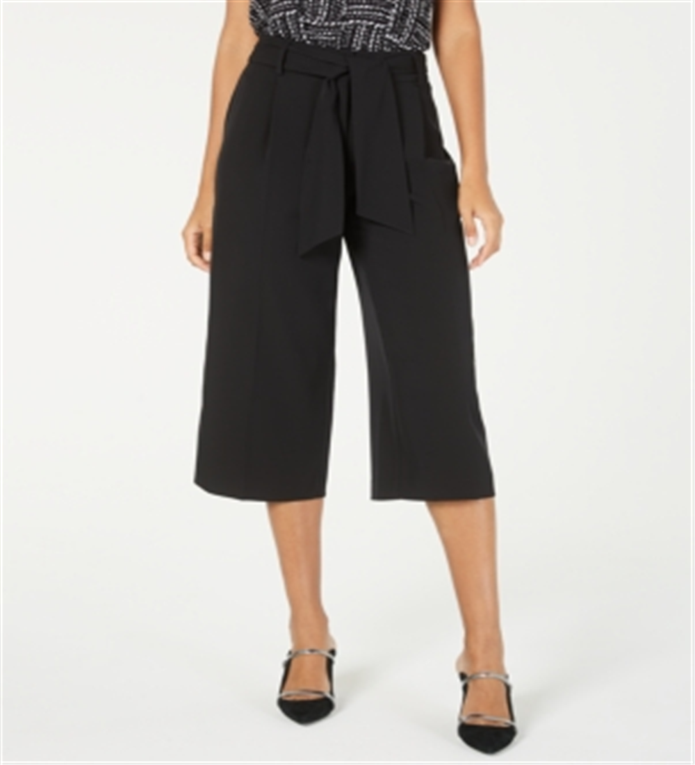 Alfani Women's Belted Culotte Black Size 10 Petite