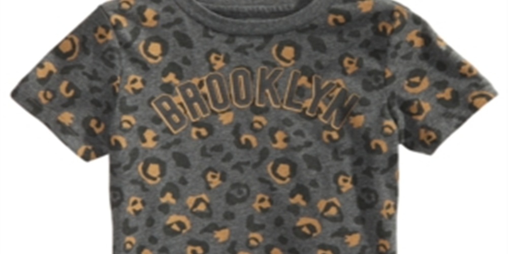 Epic Threads Little Boy's Brooklyn Leopard T-Shirt Gray Size 7