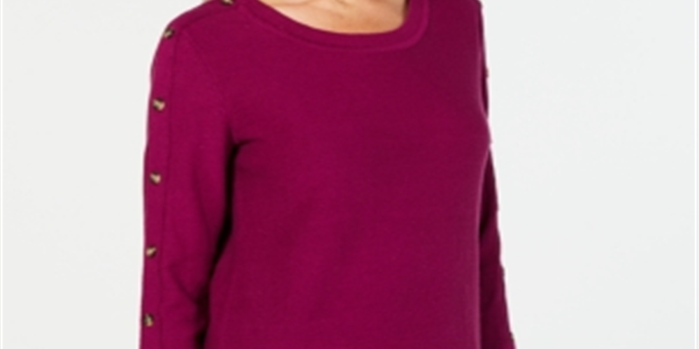 Karen Scott Women's 3/4 Sleeve Sweater Red Size X-Small