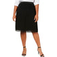 INC International Concepts Women's Plus Pleated Mid Rise Midi Skirt Black  Size 4XL