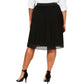 INC International Concepts Women's Plus Pleated Mid Rise Midi Skirt Black  Size 4XL