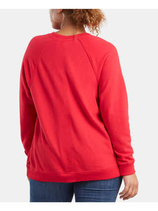 Levi's Women's Plus Logo Long Sleeve Sweatshirt Red Size 2X