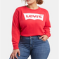 Levi's Women's Plus Logo Long Sleeve Sweatshirt Red Size 2X