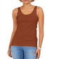 Style & Co Women's Cotton Tank Top Brown Size Large