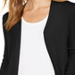 Charter Club Women's Open Front Curved Hem Completer Sweater Black Size X-Small
