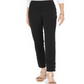 JM Collection Women's Tummy Control Snap Hem Pants Black Size Petite Small