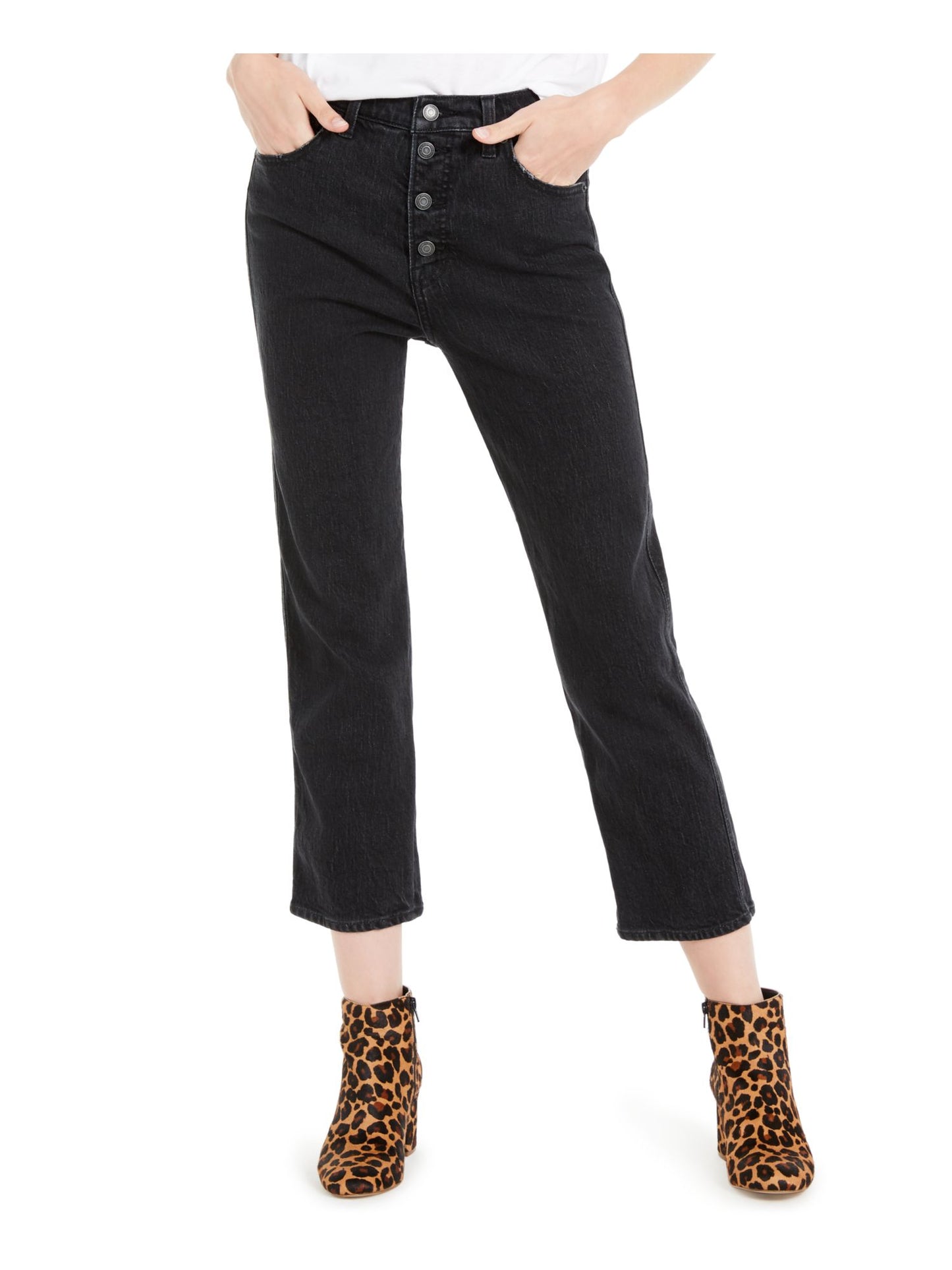 Lucky Brand Women's Cropped Pants Black Size 29