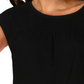 Style & Co Women's Crewneck Knit Peplum Top Black Size Medium