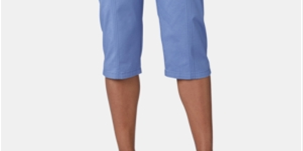 Lee Platinum Women's Patch Pocket Capri Pants Blue Size 4 Petite