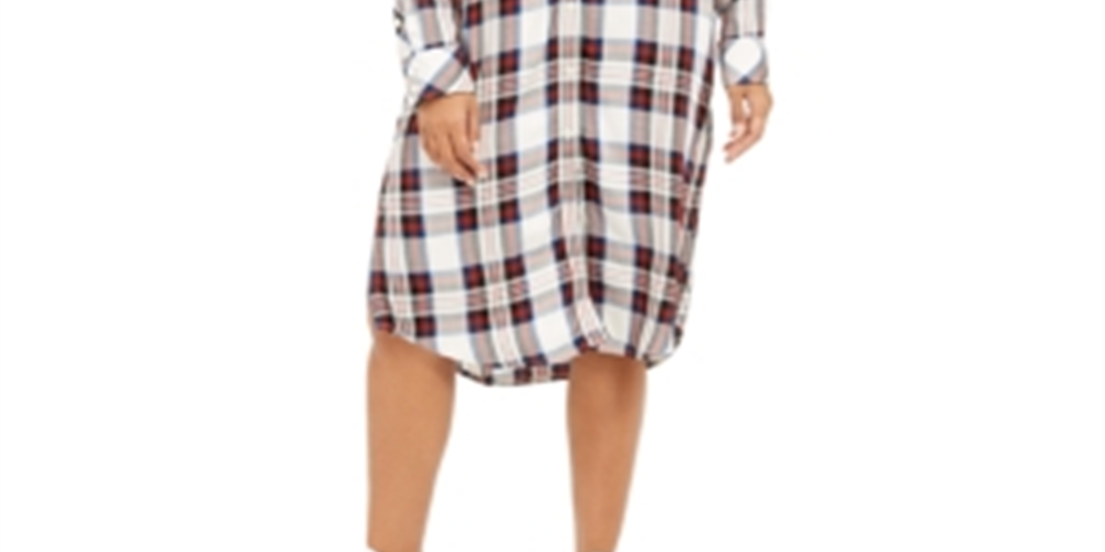 Levi's Women's Long Button up Plaid Shirt Black Multi Size Petite M