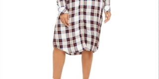 Levi's Women's Long Button up Plaid Shirt Black Multi Size Petite M