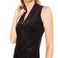 Calvin Klein Women's Tank Top Animal Pattern Glitter Black Size Petite XS