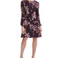 Tommy Hilfiger Women's Floral Jersey a Line Dress Purple Size 4