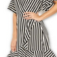 Ax Paris Women's Striped Wrap Mini Dress Navy Size 10