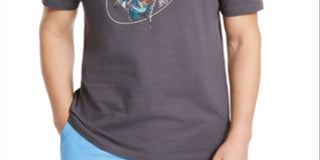 Club Room Men's Big Catch Graphic T-Shirt Gray Size Small