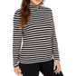 Style & Co Women's Striped Top Black Size Petite XL