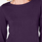 Karen Scott Women's Button Shoulder Sweater Purple Size Large