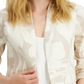 Alfani Women's Floral Print 3/4 Sleeve Blazer White Size M