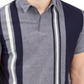 Alfani Men's Regular Fit Vertical Stripe Polo -Blue- Size XX-Large