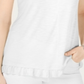 Style & Co Women's Ruffled Hem Top White Size Petite S