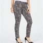 INC International Concepts Women's Leopard Skinny Jeans Gray Size 8