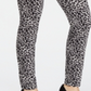 INC International Concepts Women's Leopard Skinny Jeans Gray Size 8