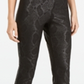 INC International Concepts Women's International Concepts Snake Print Skinny Pants Black Size 12