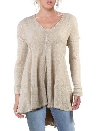 Free People Women's Dancing in the Forest Tunic Sweater Brown Size Medium