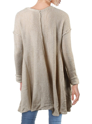 Free People Women's Dancing in the Forest Tunic Sweater Brown Size Medium