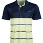 Attack Life Men's Block Stripe Polo Shirt Blue Size Small