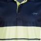 Attack Life Men's Block Stripe Polo Shirt Blue Size Small