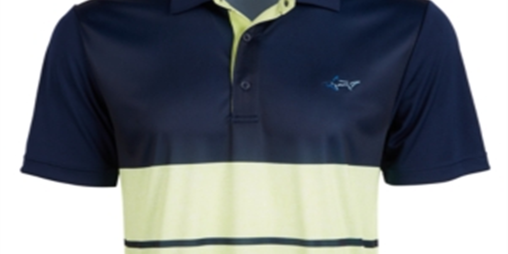 Attack Life Men's Block Stripe Polo Shirt Blue Size Small