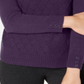 Karen Scott Women's Diamond Cable Knit Sweater Purple Size Small
