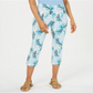 Charter Club Women's Printed Capri Pants Blue Size 4 Petite
