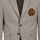 Ralph Lauren Big Boy's Solid Sport Coat with Faux Suede Elbow Patches Gray Size 16