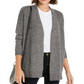 INC International Concepts Women's Waffle Stitch Cozy Cardigan Sweater Gray Size Medium