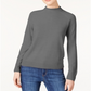 Karen Scott Women's Mock Neck Sweater Gray Petite Small