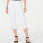 JM Collection Women's Double Ring Hem Capri Pants White Size X-Large