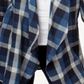 Style & Co Women's Cotton Open Front Plaid Completer Blue Size X-Large