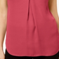 INC International Concepts Women's Pleated Top Polished Coral Size Petite S