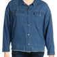 Levi's Women's Long Sleeve Collared Button up Top Blue Size 1X