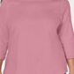 Karen Scott Women's Cotton Lace Trim Top Pink Size Small