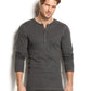 2(X)IST Men's Essential Long Sleeve Henley Gray Size Large